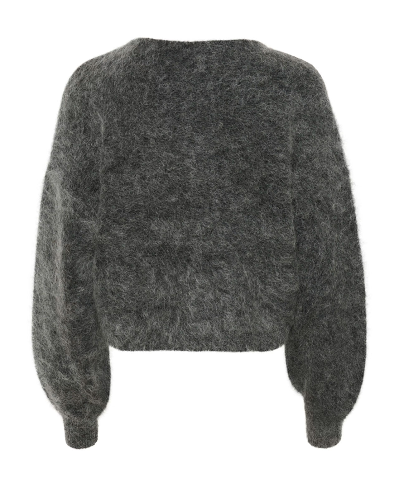 GESTUZ Grauer Strickcardigan mit Mohair