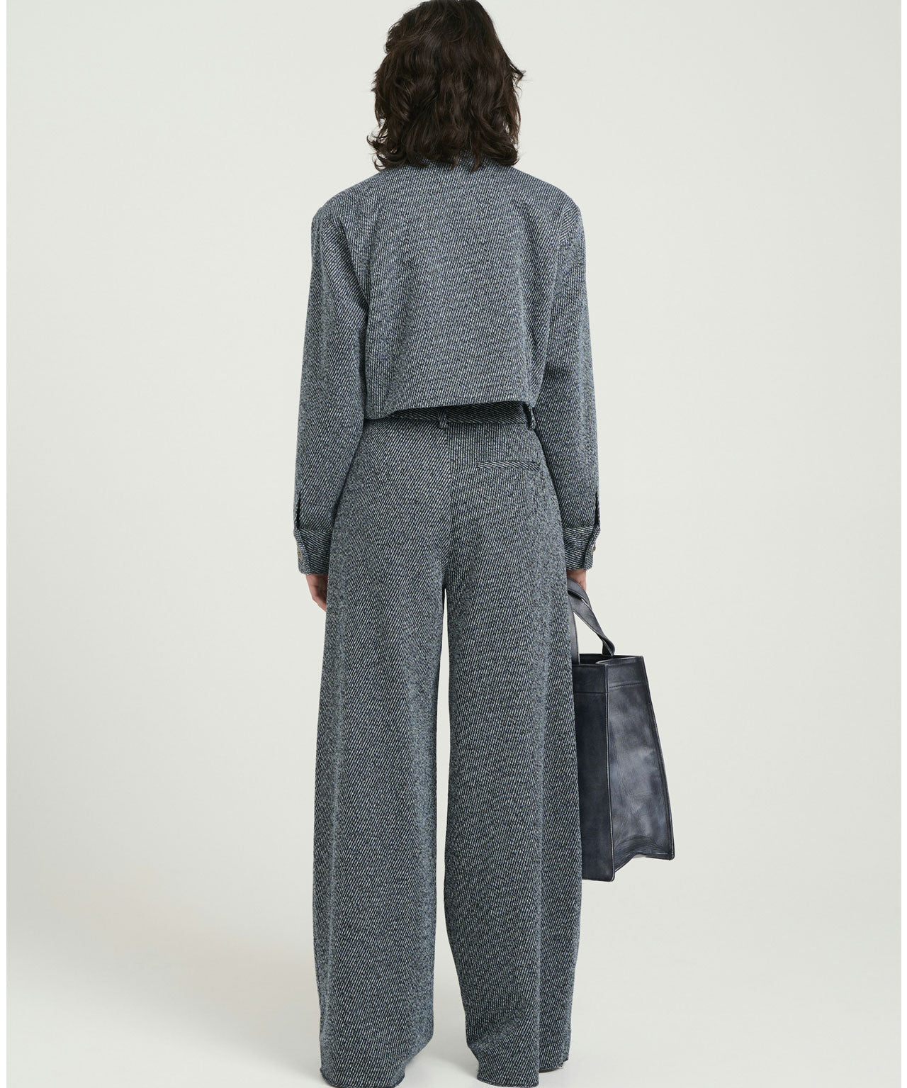 GESTUZ Dunkelblaue, melierte Anzughose