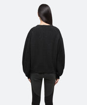HELMUT LANG Schwarzer gefitteter Cashmerepullover