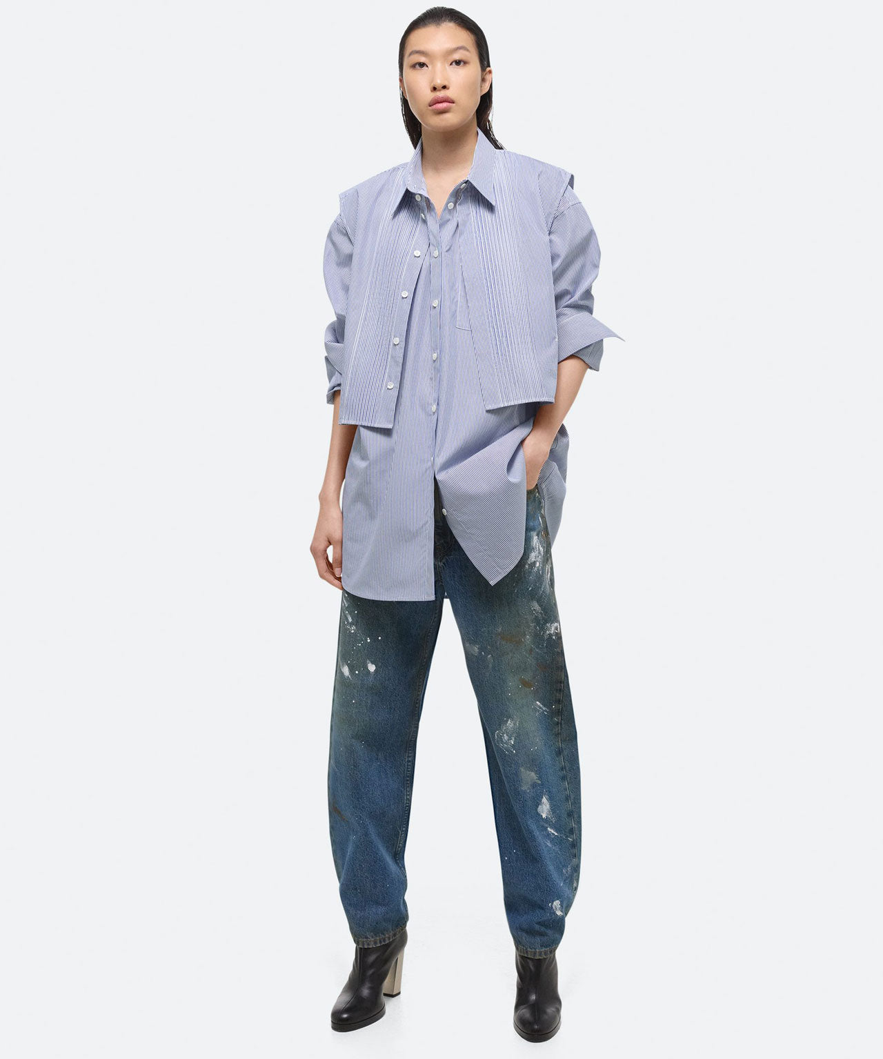 HELMUT LANG Gestreifte Hemdbluse