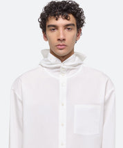 HELMUT LANG Oversized, hooded Baumwollbluse