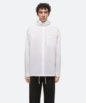 HELMUT LANG Oversized, hooded Baumwollbluse