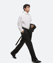 HELMUT LANG Oversized, hooded Baumwollbluse