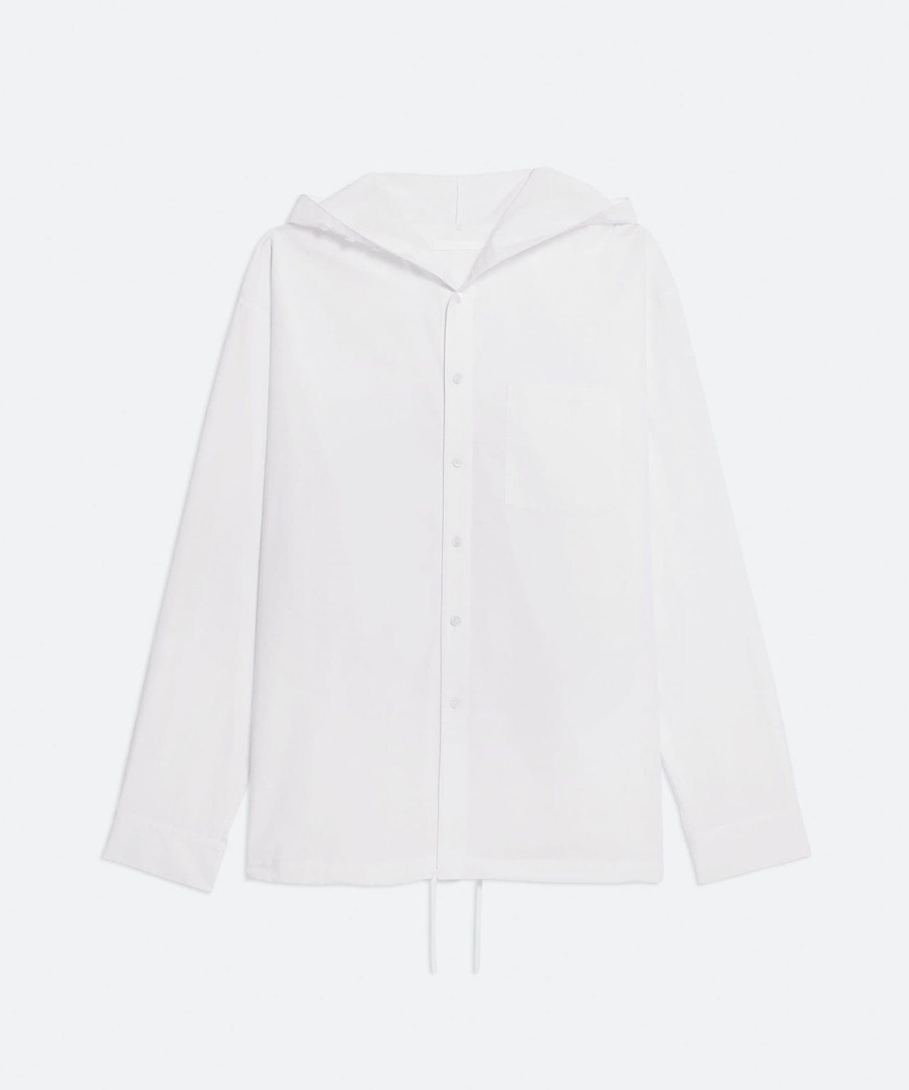 HELMUT LANG Oversized, hooded Baumwollbluse
