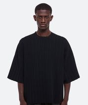 HELMUT LANG Strick T-Shirt mit Logo Intarsie