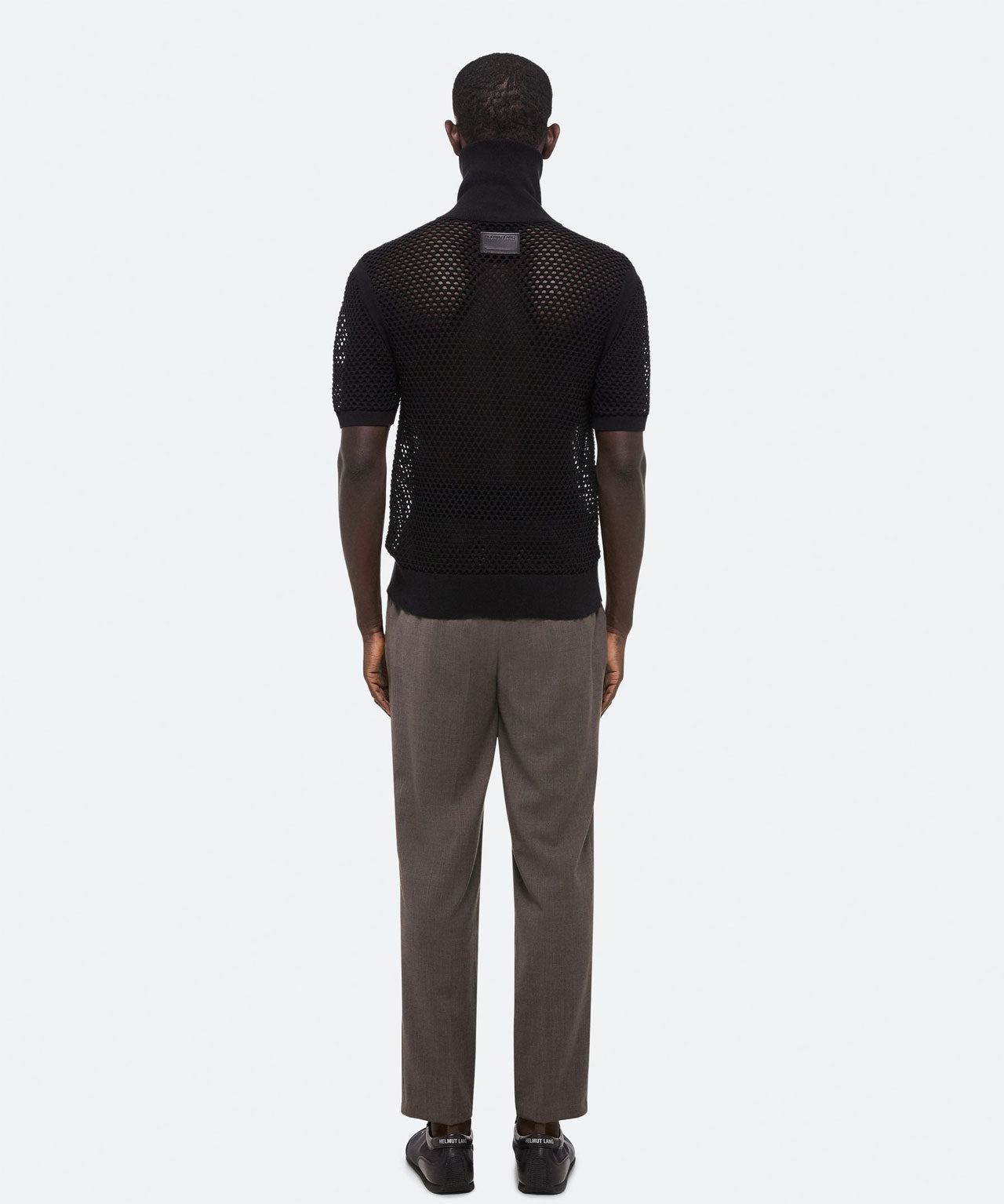 HELMUT LANG Mesh T-Shirt mit Reißverschluss