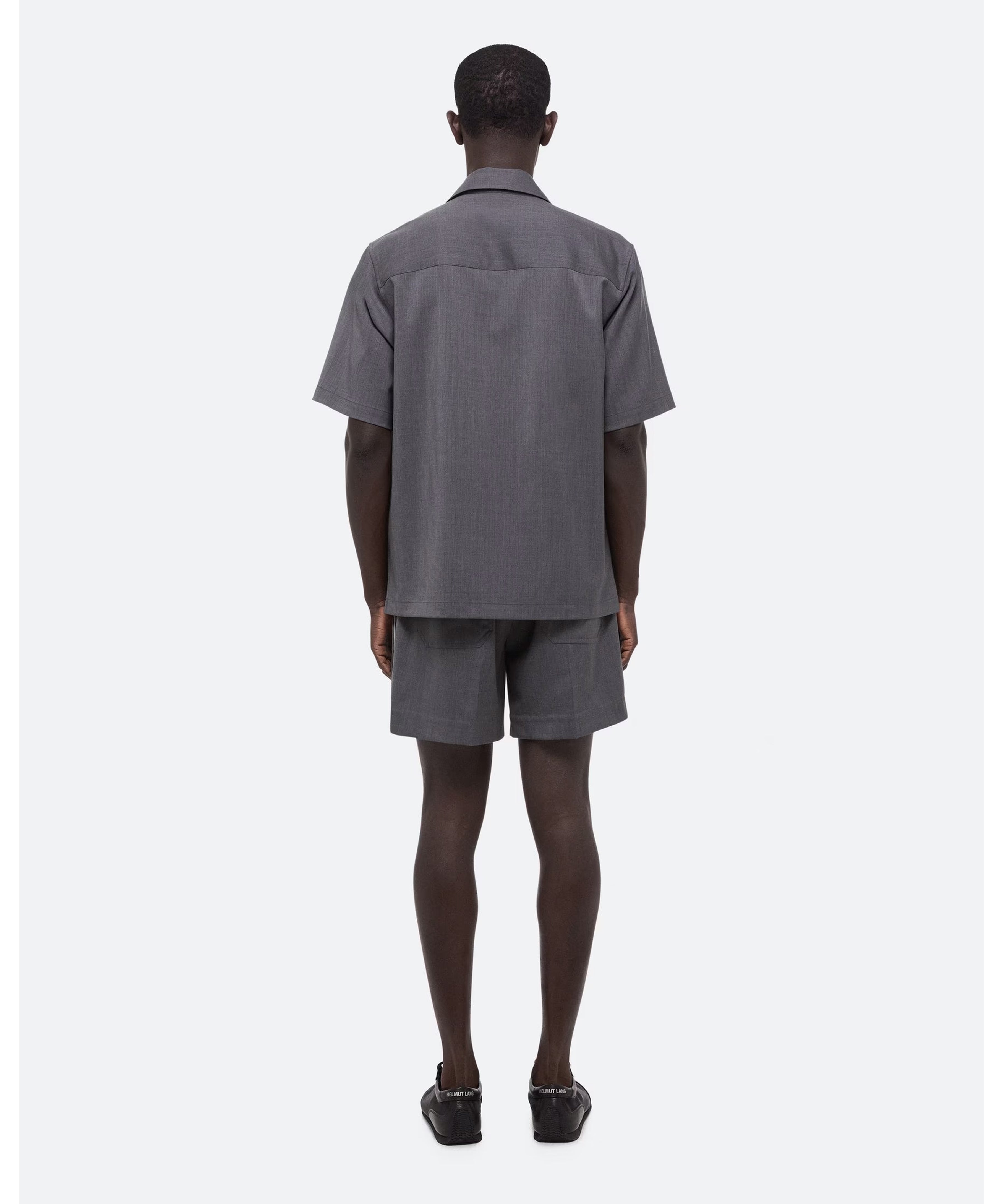 HELMUT LANG Graue Kurzarmbluse