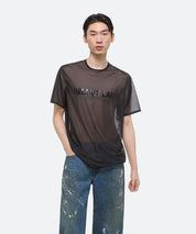 HELMUT LANG Zartes Mesh-TShirt mit Logoprint, 2 Farben