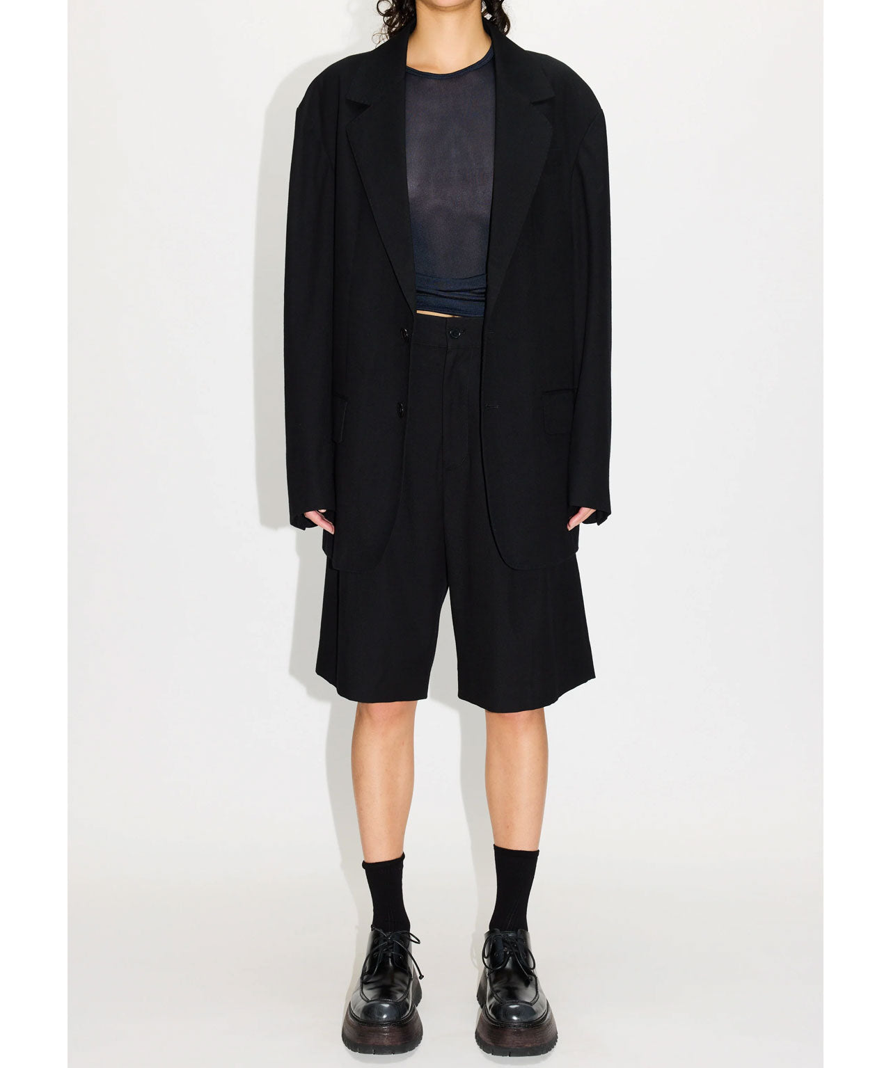 HOPE Schwarze, weite Longshorts