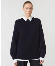 HOPE STOCKHOLM Wollpullover mit Rippen, grau