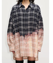 HOPE Oversized Karohemd mit Dip-dye