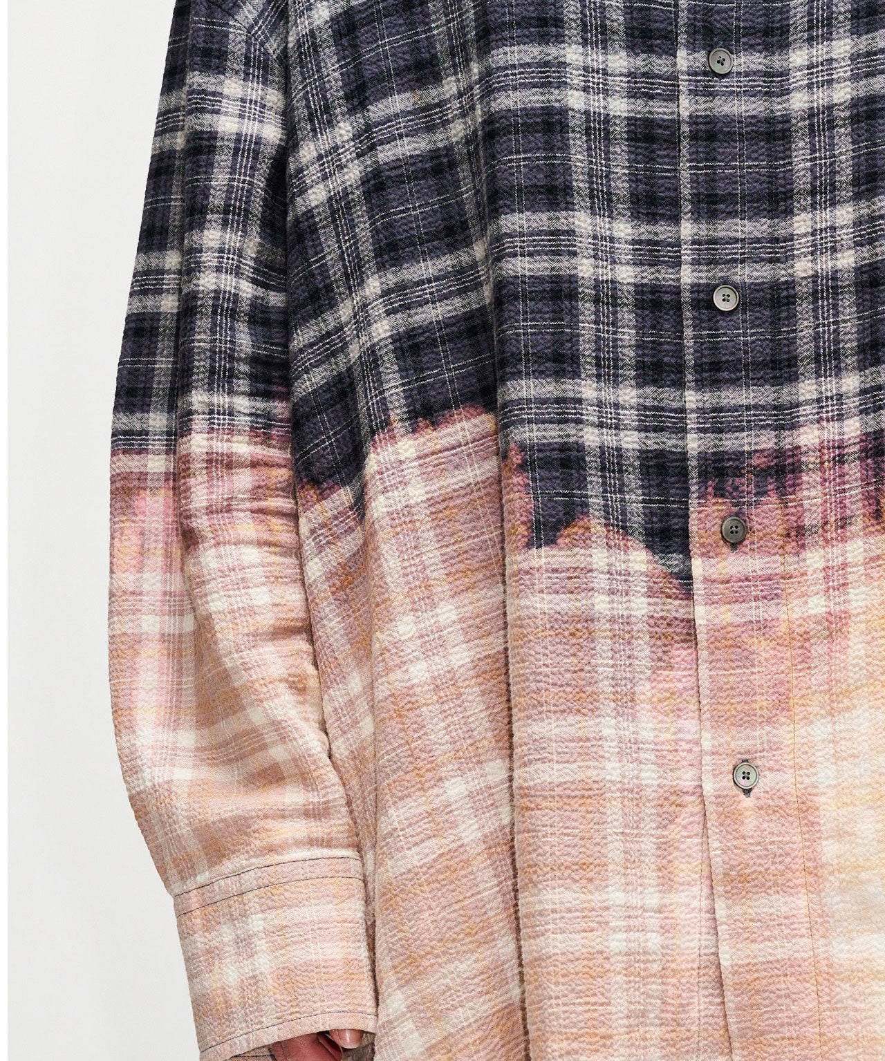 HOPE Oversized Karohemd mit Dip-dye