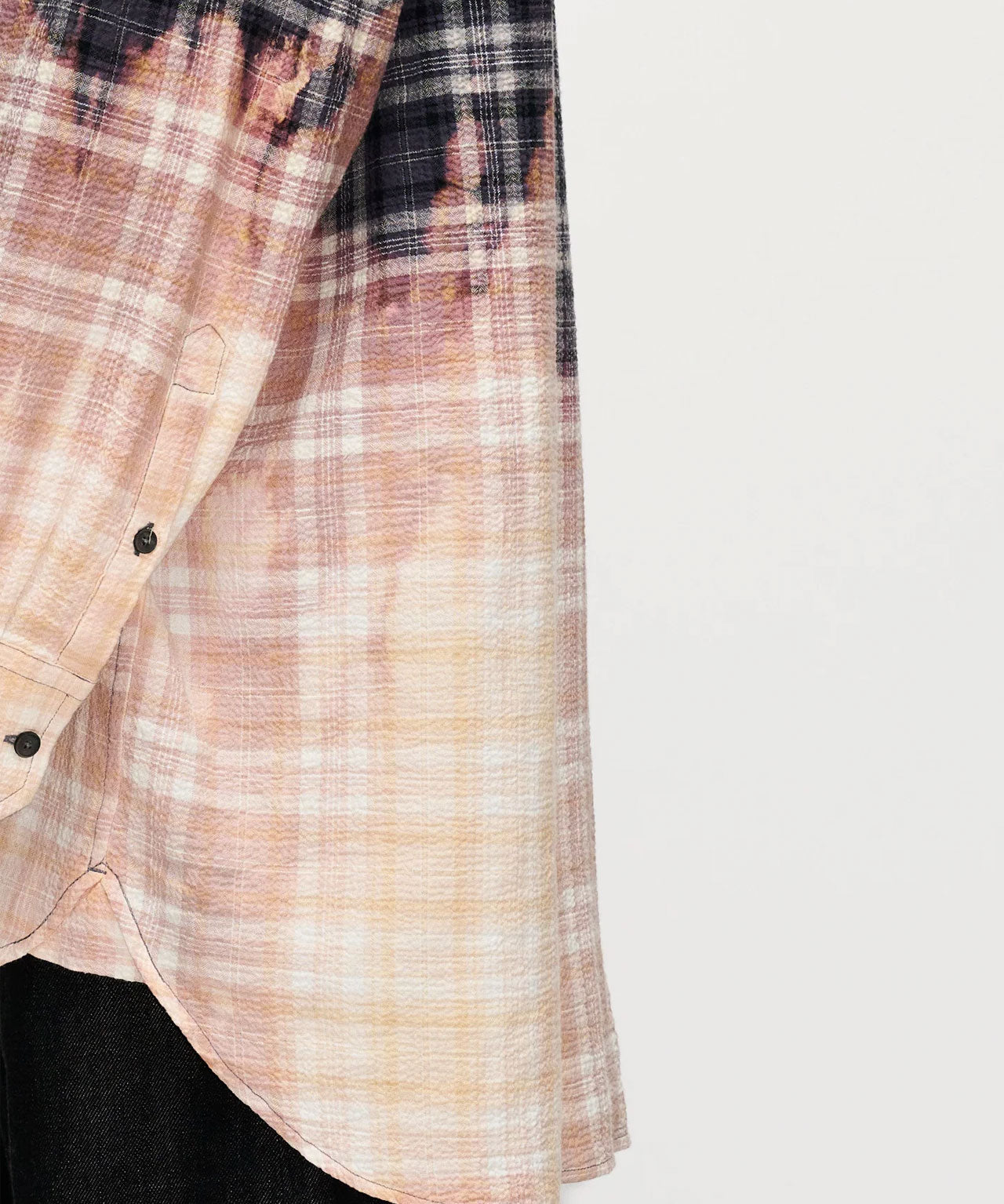 HOPE Oversized Karohemd mit Dip-dye