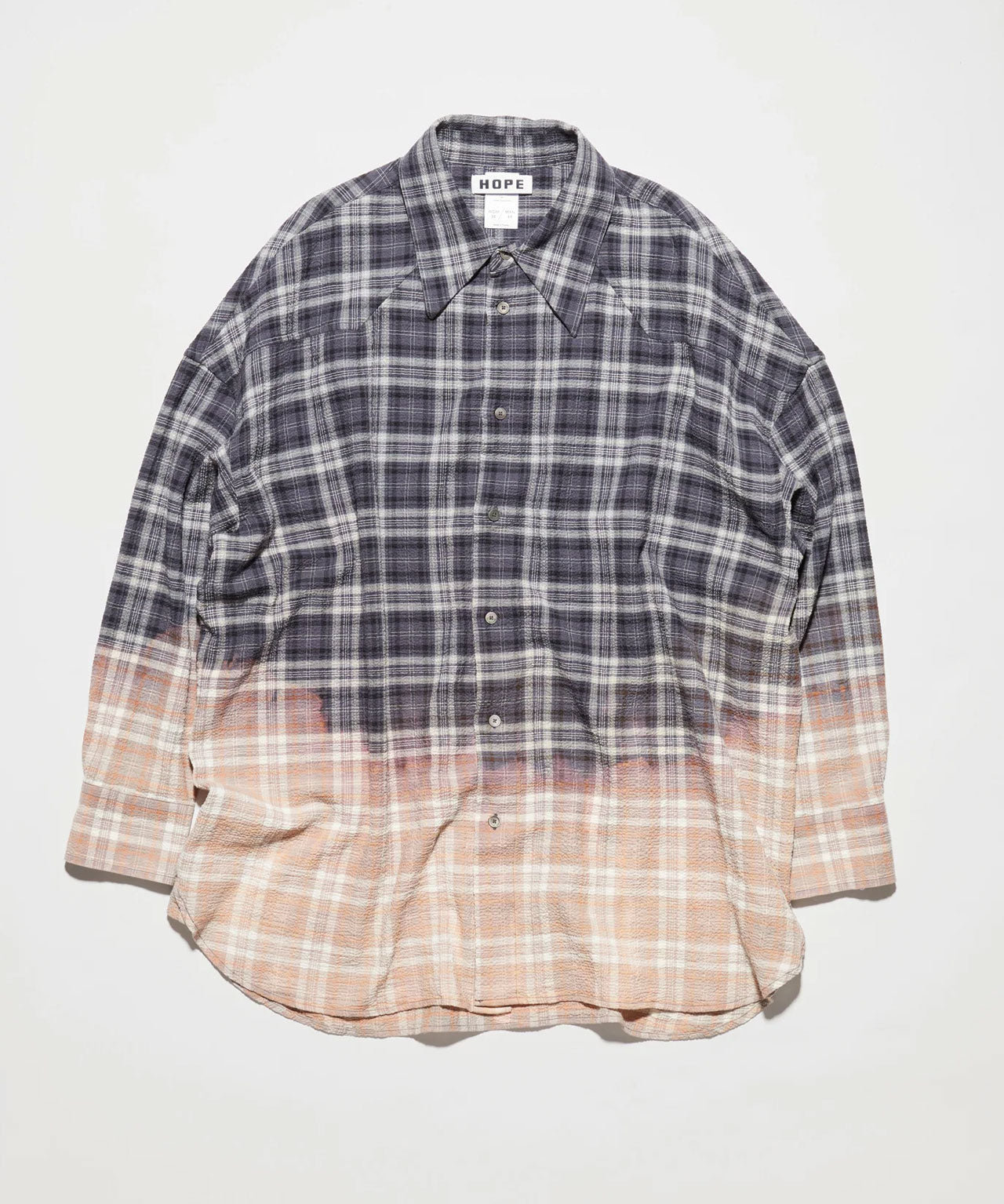 HOPE Oversized Karohemd mit Dip-dye