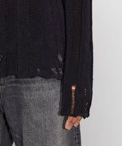 HOPE Schwarze Pullover mit distressed Parts