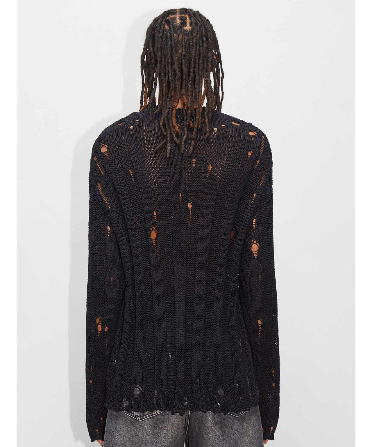 HOPE Schwarze Pullover mit distressed Parts