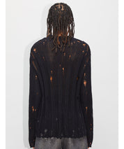 HOPE Schwarze Pullover mit distressed Parts