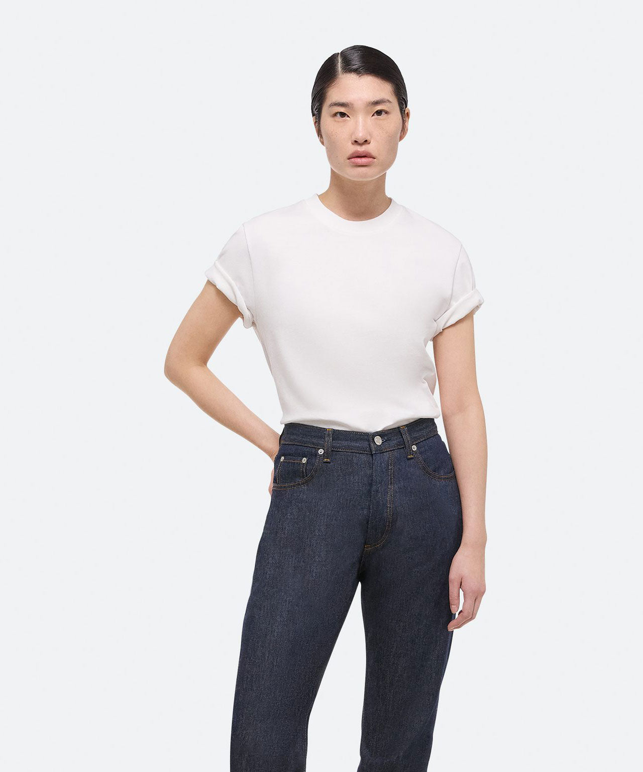 HELMUT LANG Weißes Logo T-Shirt – StyleAlbum