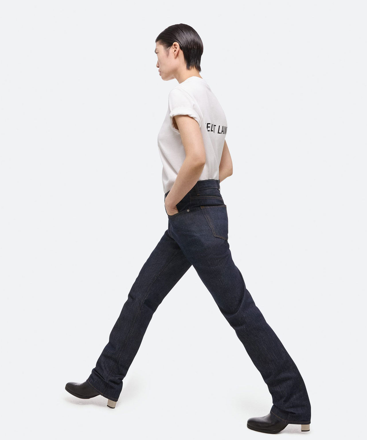 HELMUT LANG  Weißes Logo T-Shirt