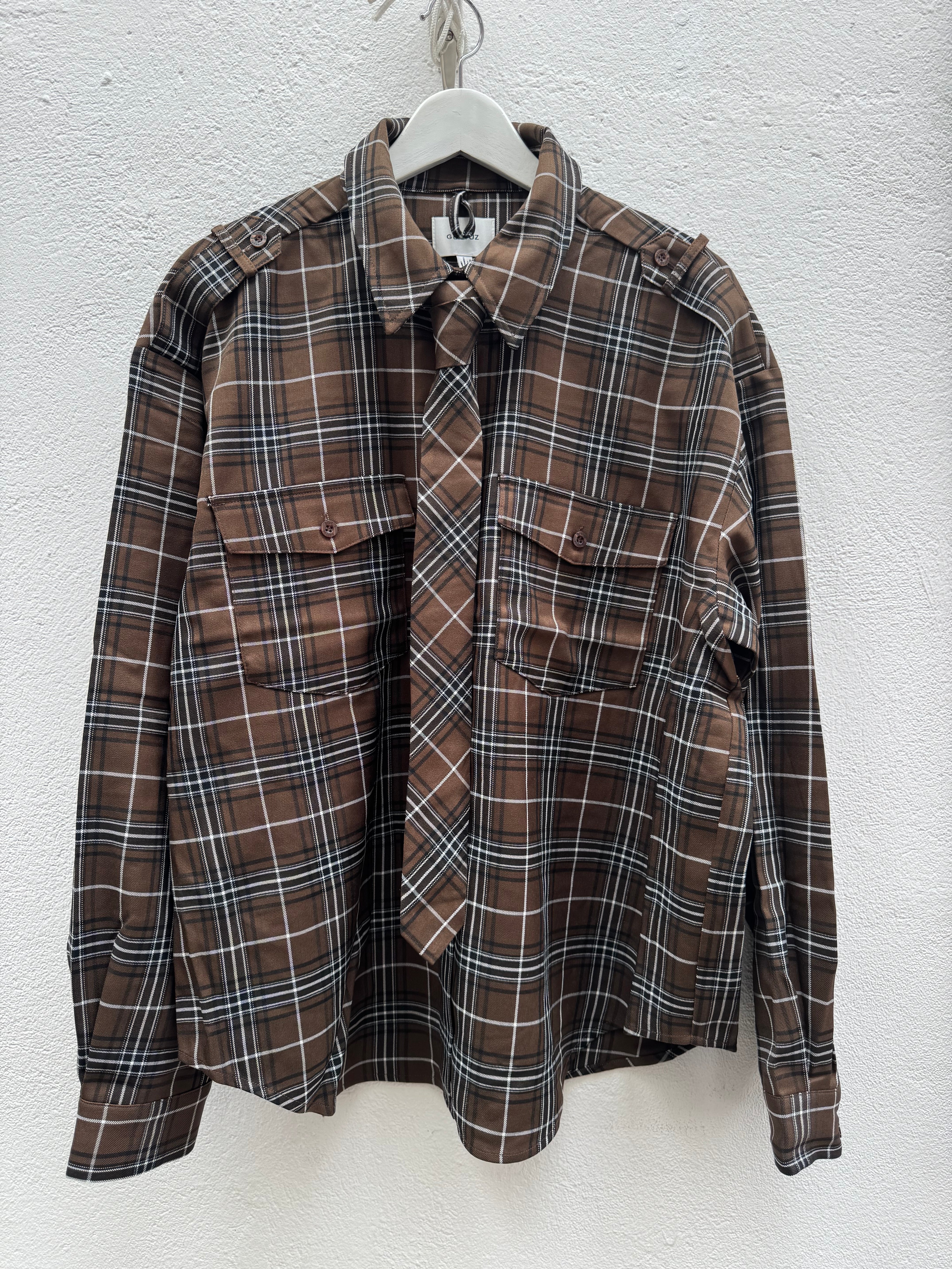 Oversized, karierte Hemdbluse