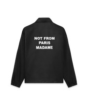 DRÔLE DE MONSIEUR Schwarzes Coachjacket mit Print