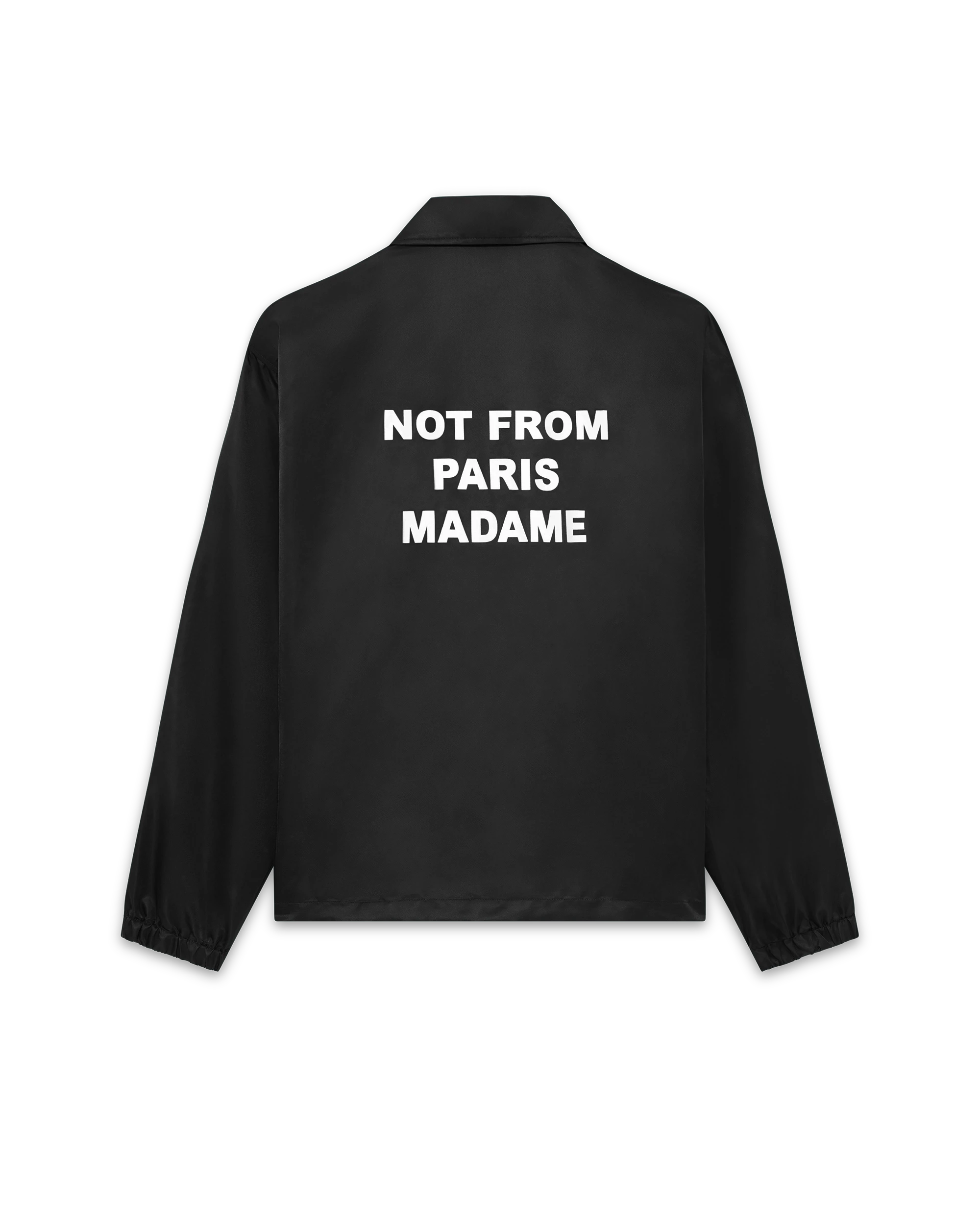 DRÔLE DE MONSIEUR Schwarzes Coachjacket mit Print