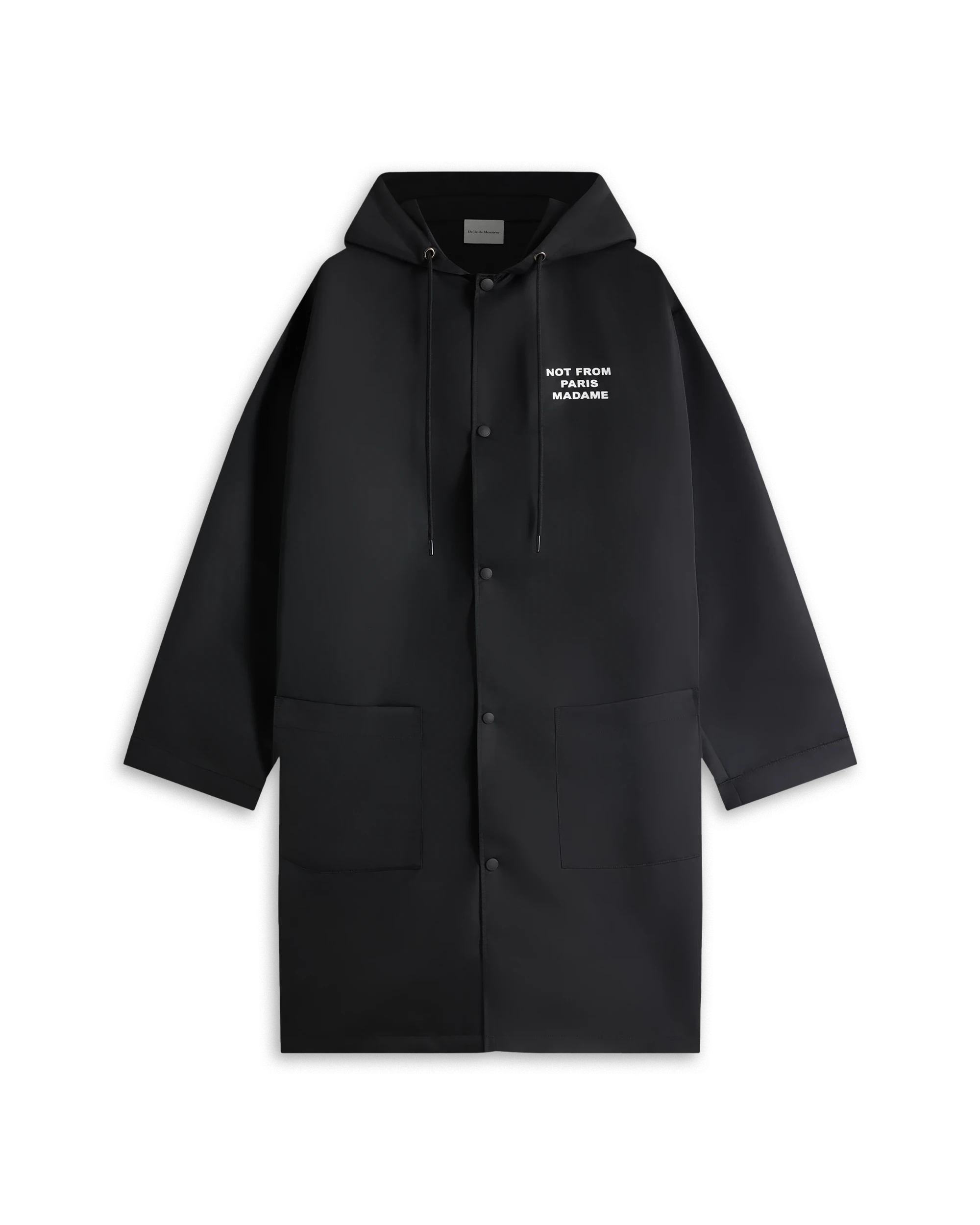 DRÔLE DE MONSIEUR Schwarzer Nylonparka