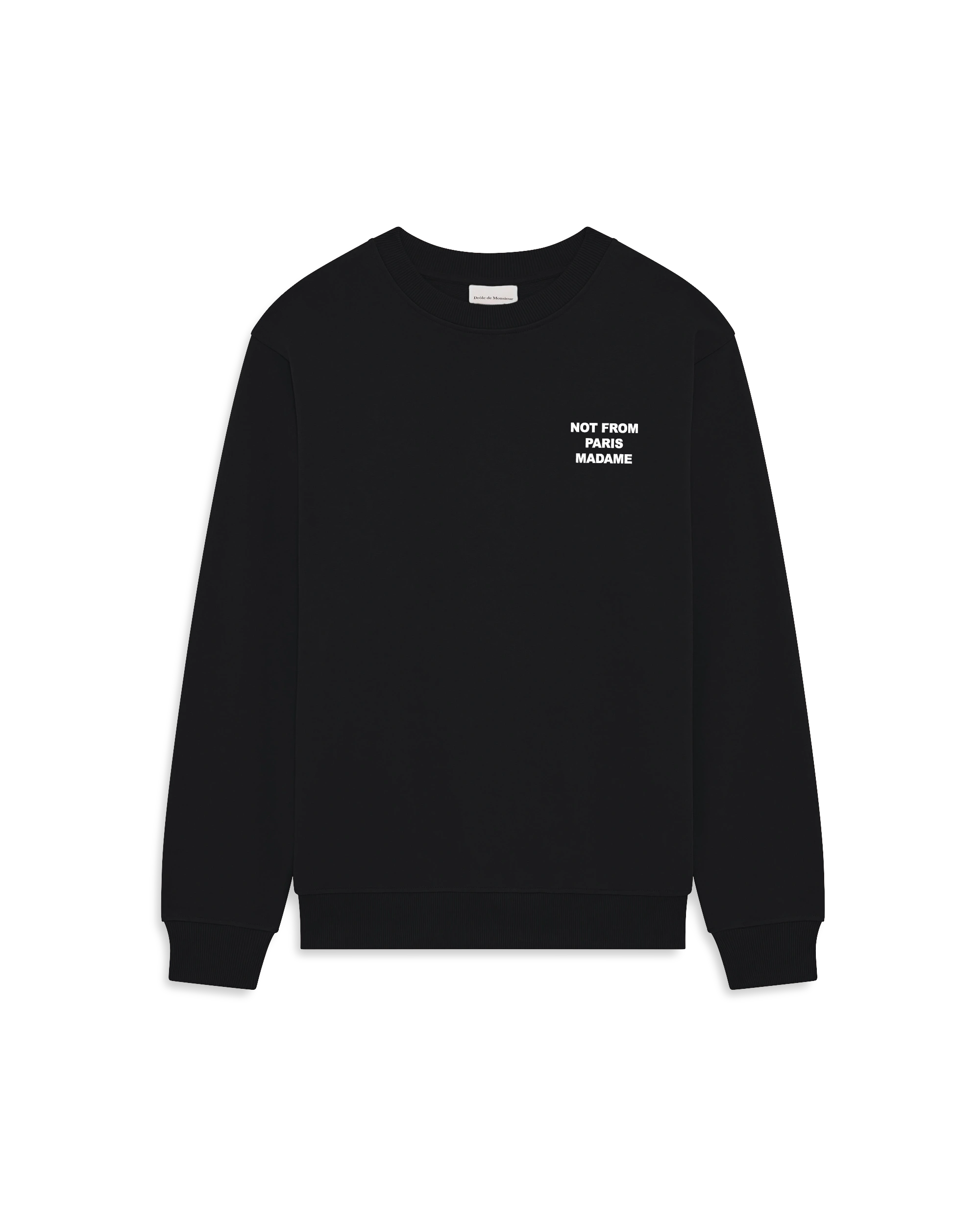 DRÔLE DE MONSIEUR Schwarzer Slogan Sweater