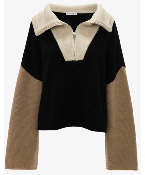 JW ANDERSON Verkürzter Stricktroyer im Colorblock