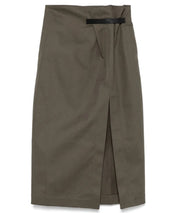 JW ANDERSON Dunkelgrauer Rock mit Ledergurt