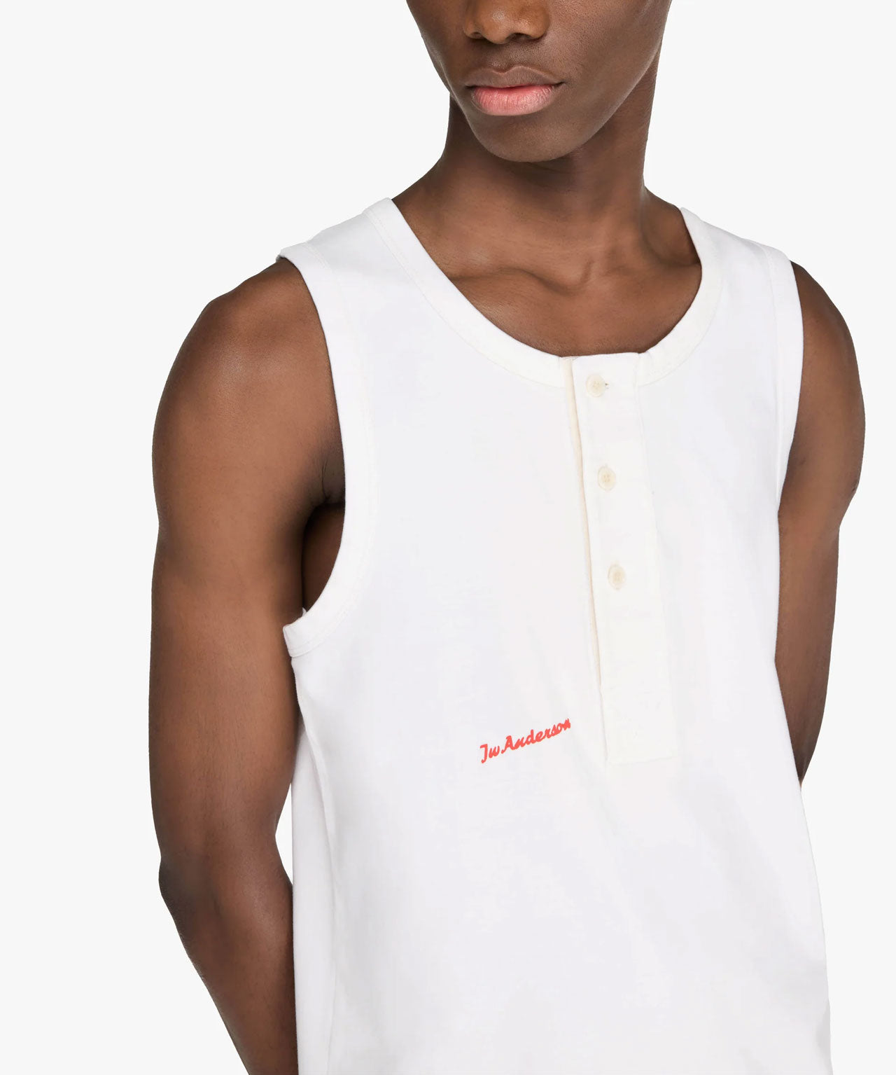 JW ANDERSON Cremeweißes Henley Top