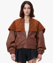 JW ANDERSON Cognacbraune Lederjacke