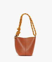 JW ANDERSON Cognacbraune Lederbucket-Tasche