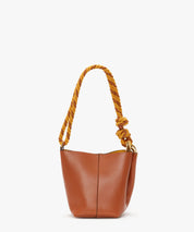 JW ANDERSON Cognacbraune Lederbucket-Tasche
