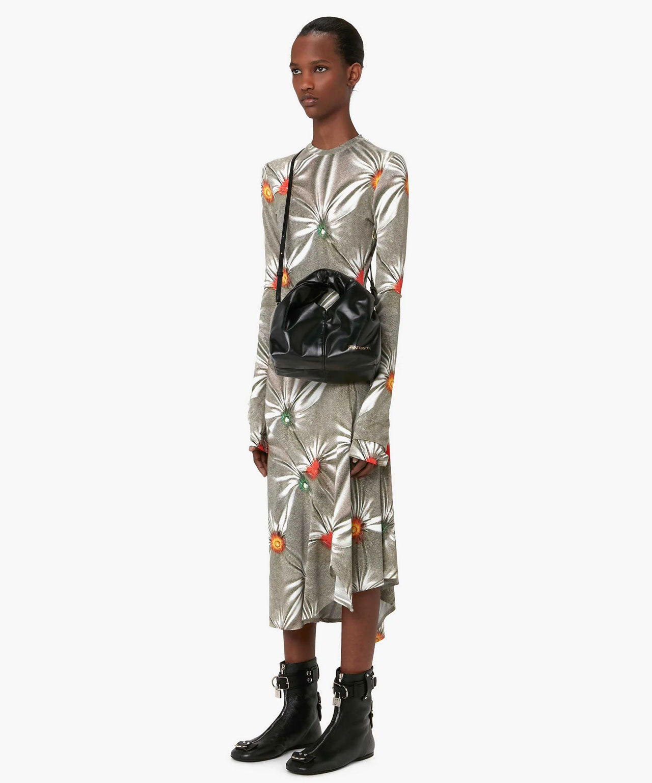 JW ANDERSON Schwarze Lederbooties mit Schnallen