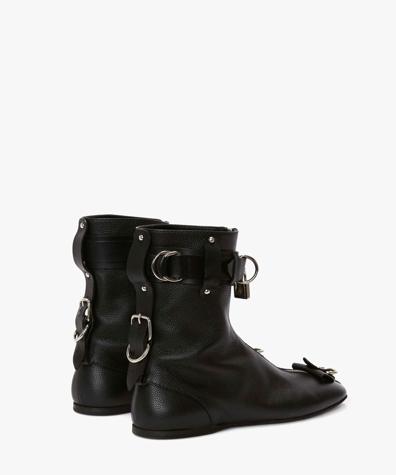 JW ANDERSON Schwarze Lederbooties mit Schnallen