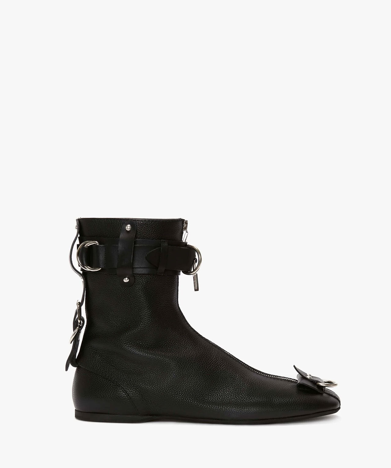 JW ANDERSON Schwarze Lederbooties mit Schnallen