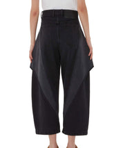 JW ANDERSON Verkürzte Blackdenim im 3D-Effekt