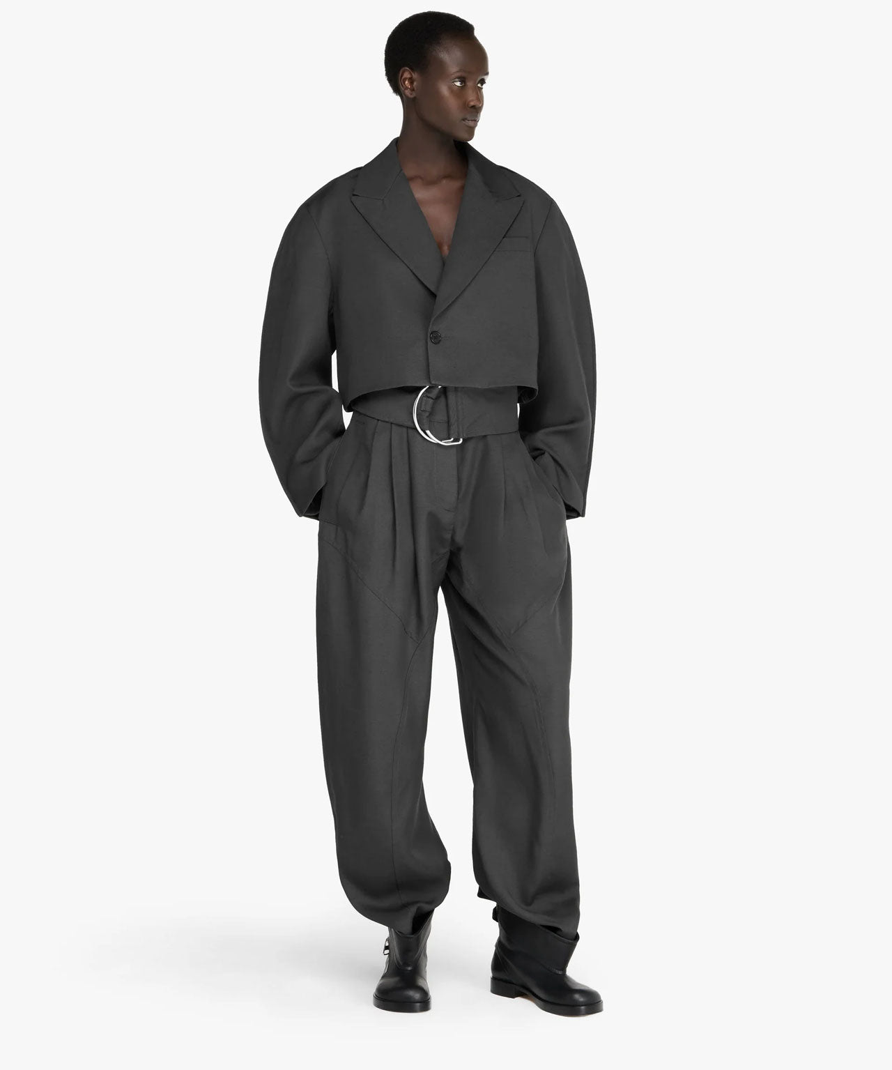 JW ANDERSON Dunkelbrauner, cropped Blazer