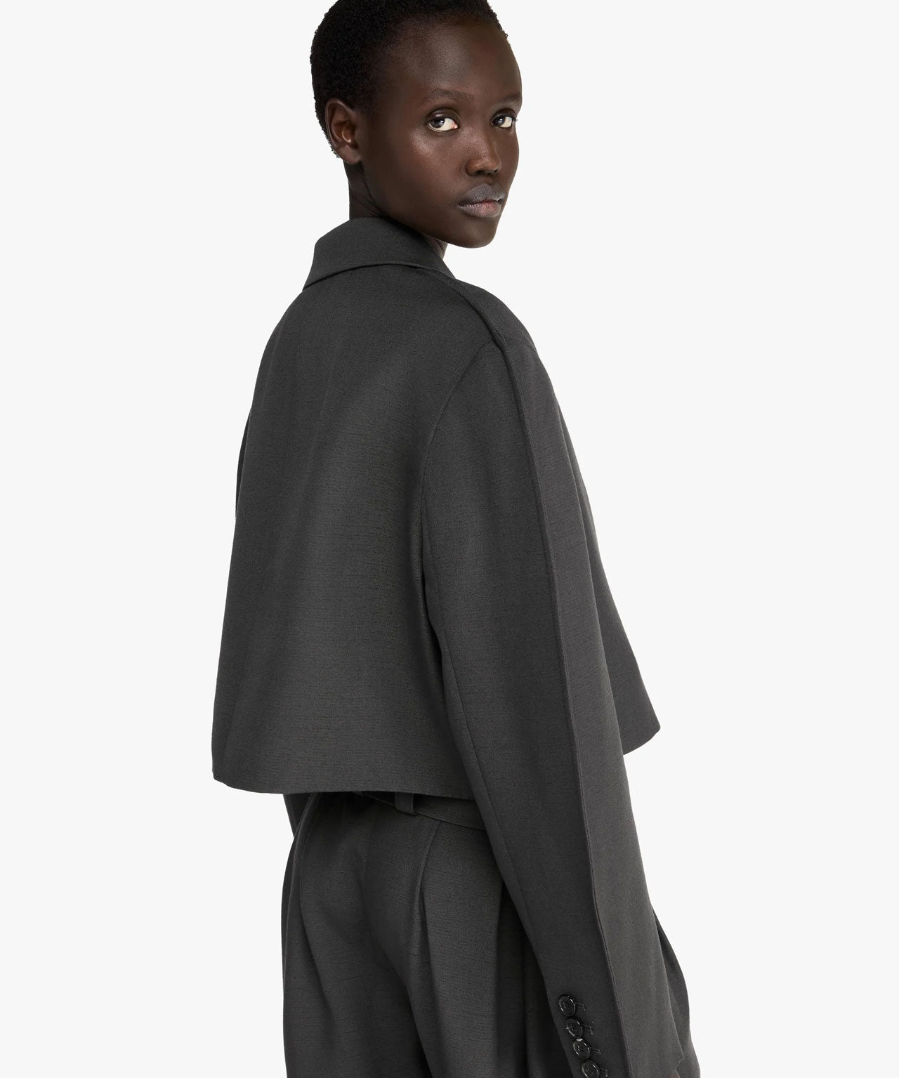 JW ANDERSON Dunkelbrauner, cropped Blazer