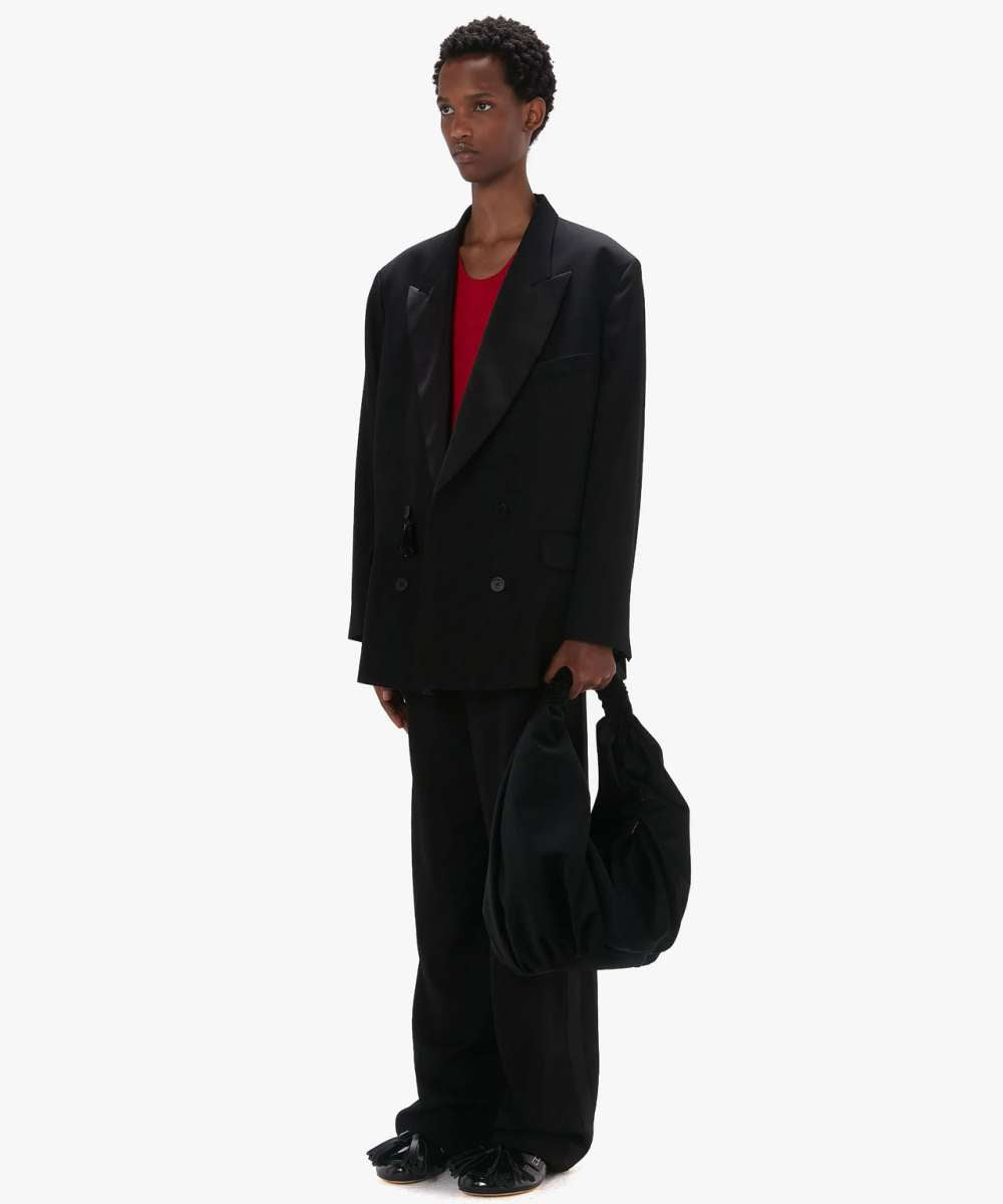 JW ANDERSON Schwarzer Ruffle Shopper