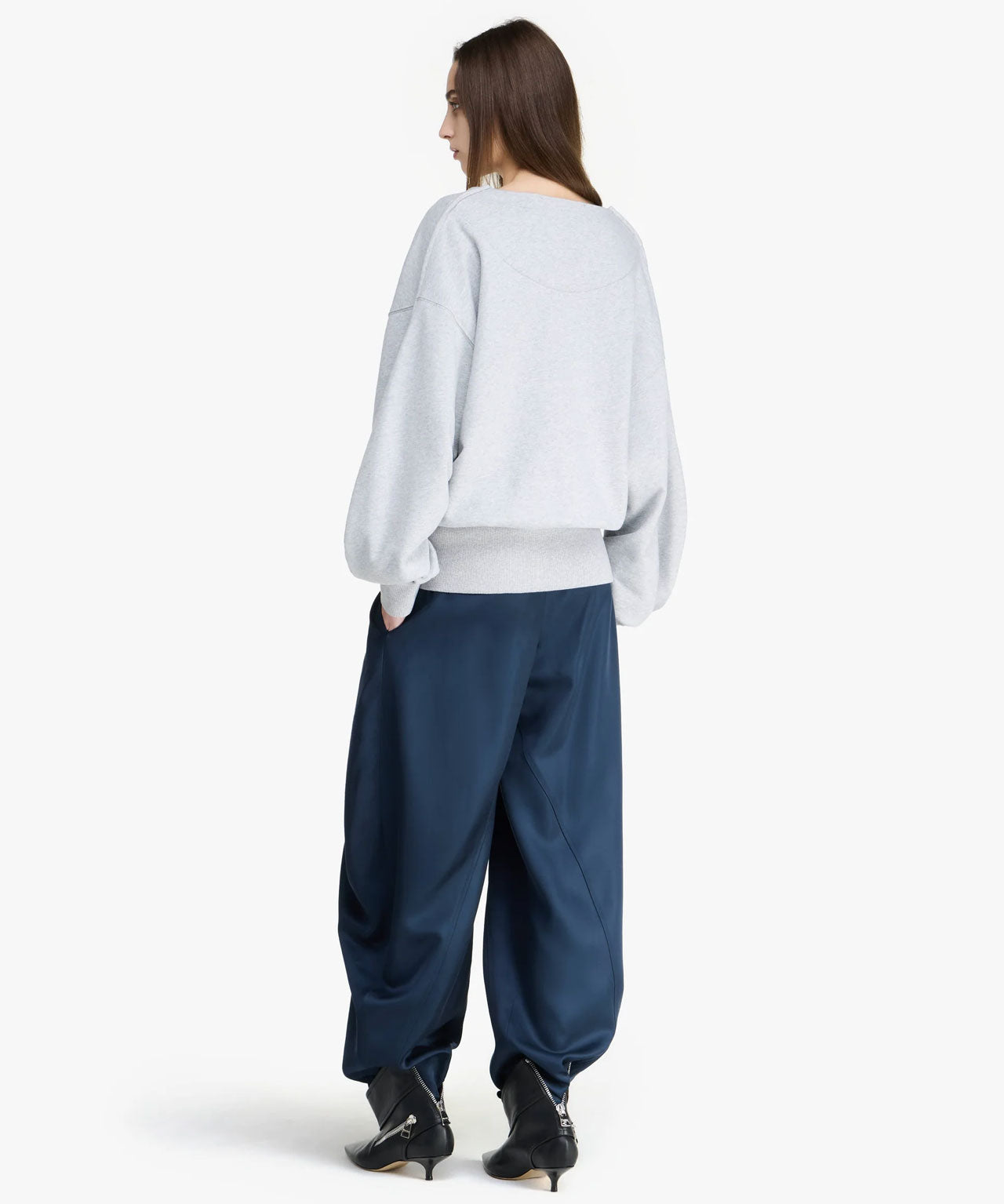 JW ANDERSON Graues, Wrap-Sweatshirt