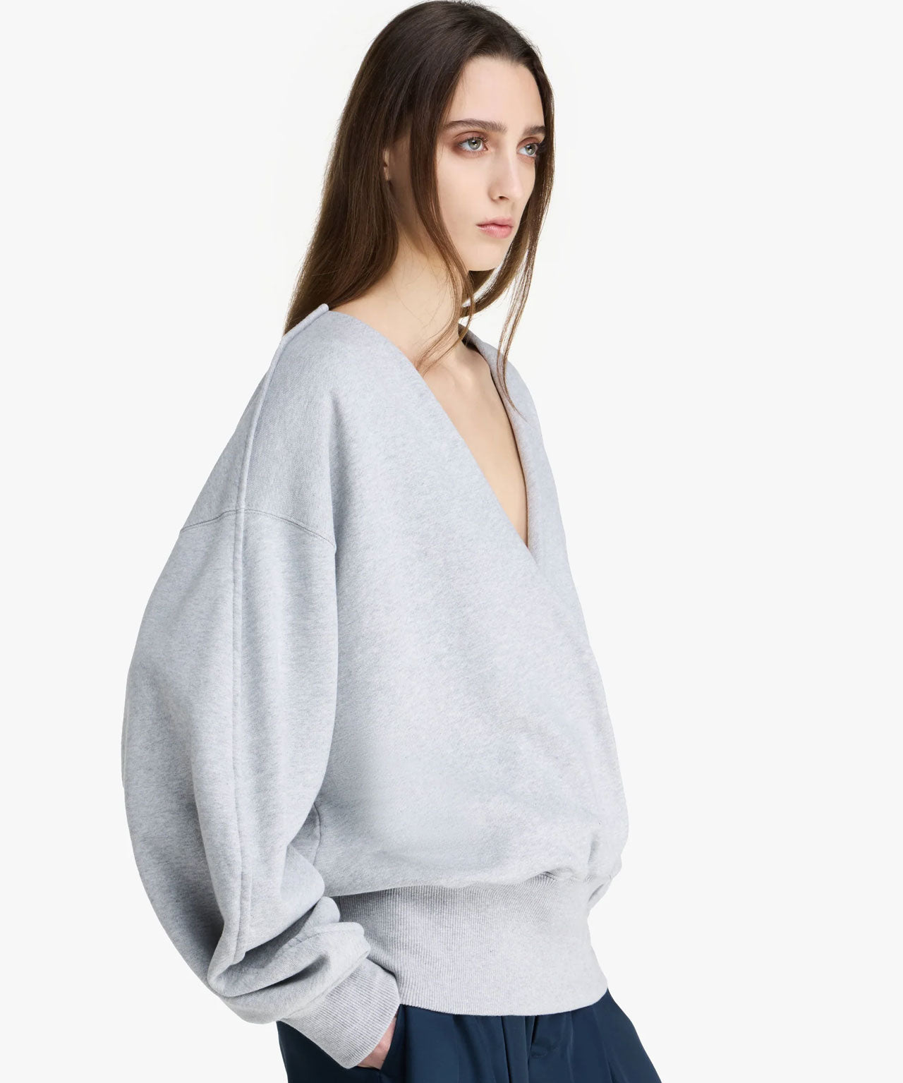 JW ANDERSON Graues, Wrap-Sweatshirt
