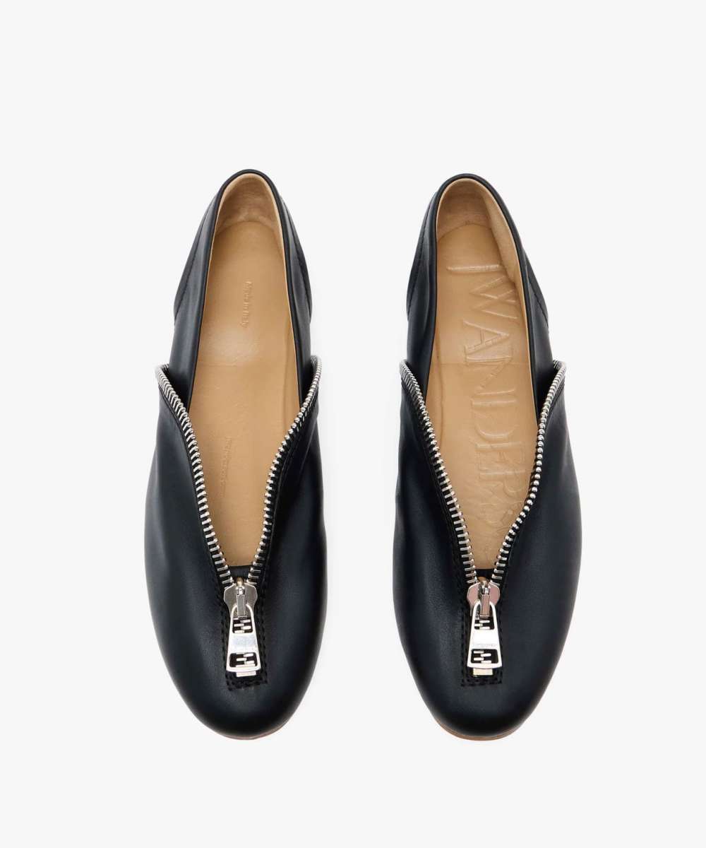JW ANDERSON Schwarze Lederballerinas