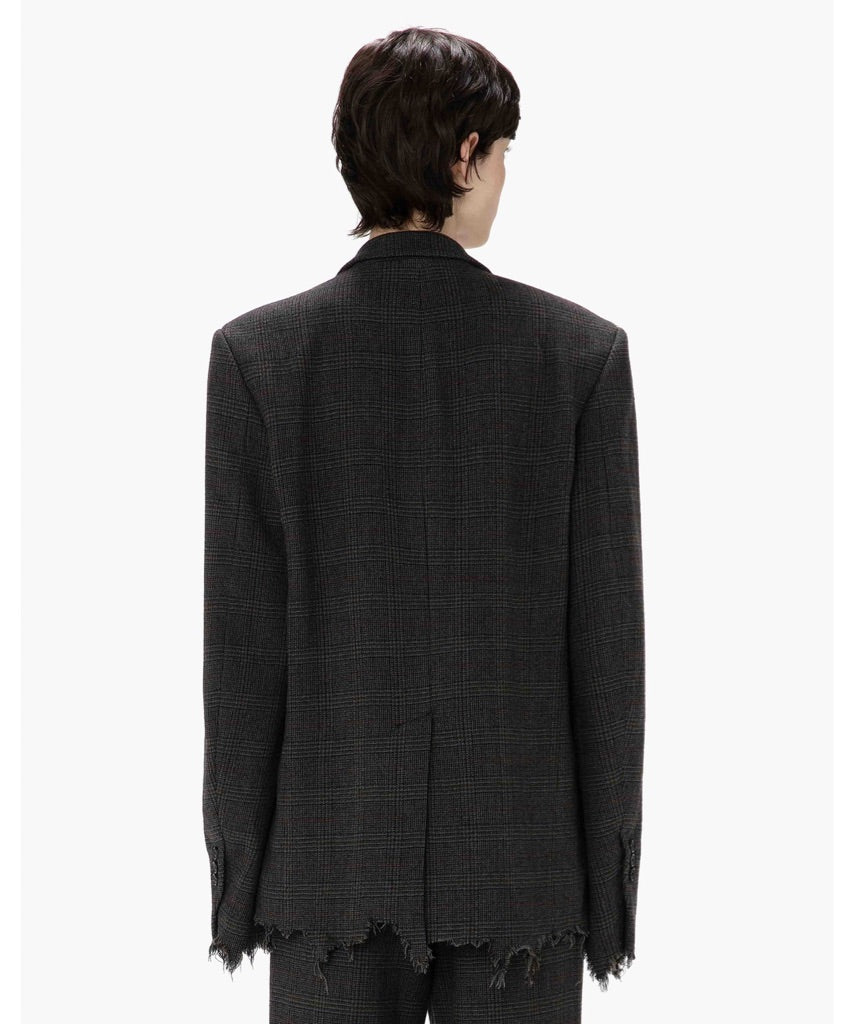 JW ANDERSON Karierter Blazer mit distressed Kanten