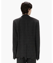 JW ANDERSON Karierter Blazer mit distressed Kanten