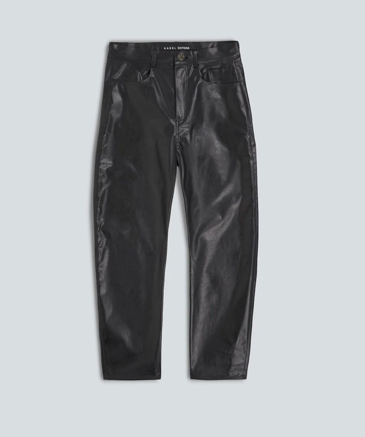 KASSL Editions Schwarze, oil gecoatete Ballontrouser