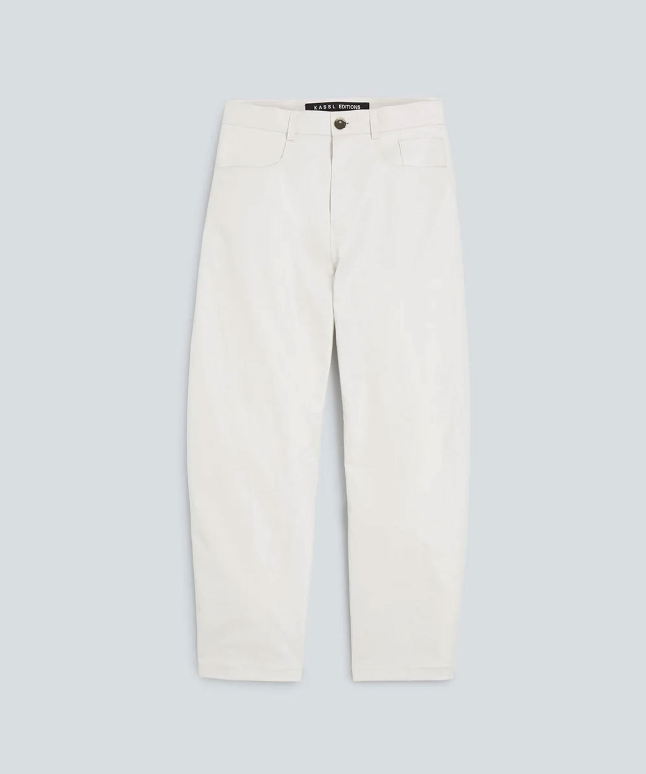 KASSL Editions Weiße, oil gecoatete Ballontrouser