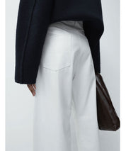 KASSL Editions Weiße, oil gecoatete Ballontrouser