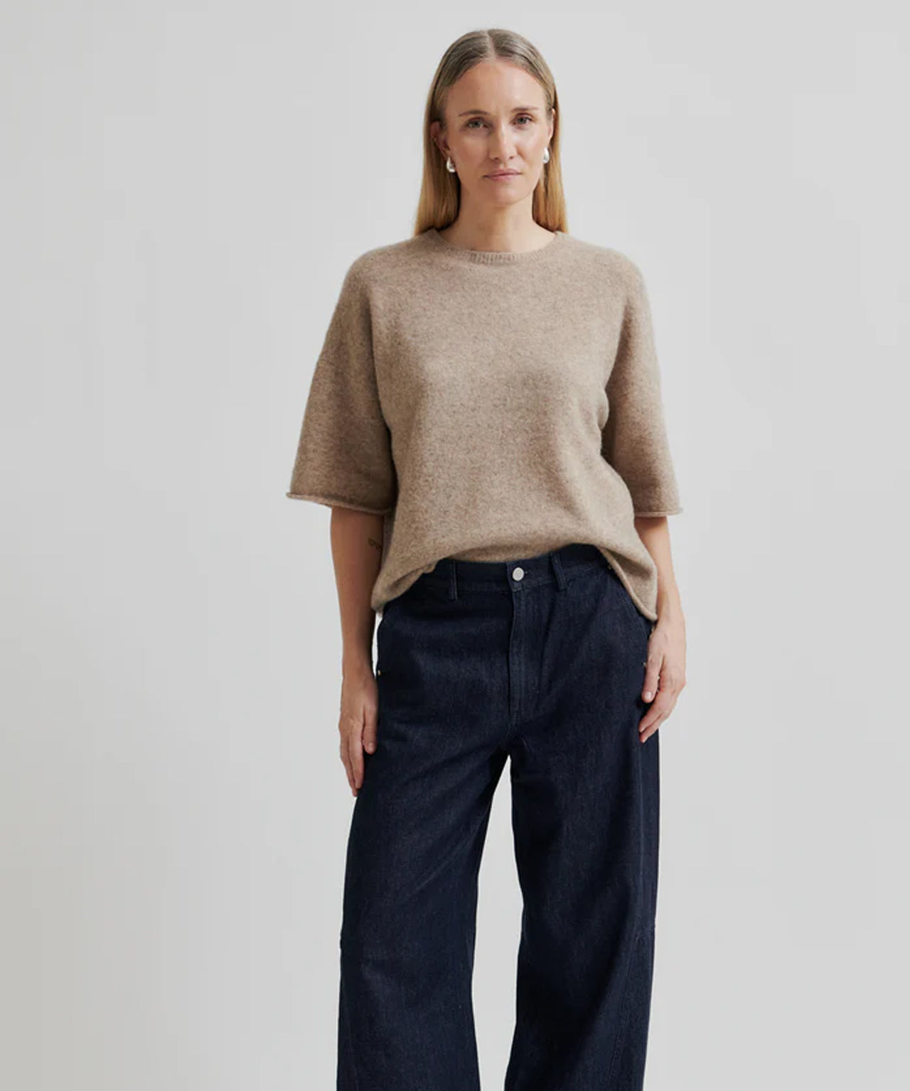 second-female-selena-o-knit-strick-shirt-beige-meliert-stylealbum